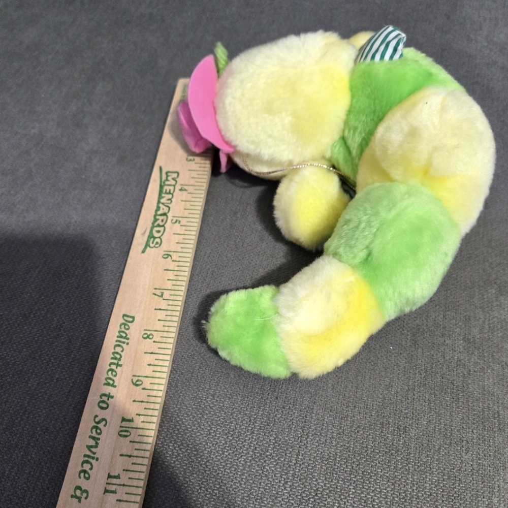 Vintage Inchworm Plush Stuffed Animal 8" Toy Kawaii Made in Taiwan - Picture 8 of 8